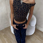 TOP ASIMÉTRICO ANIMAL PRINT