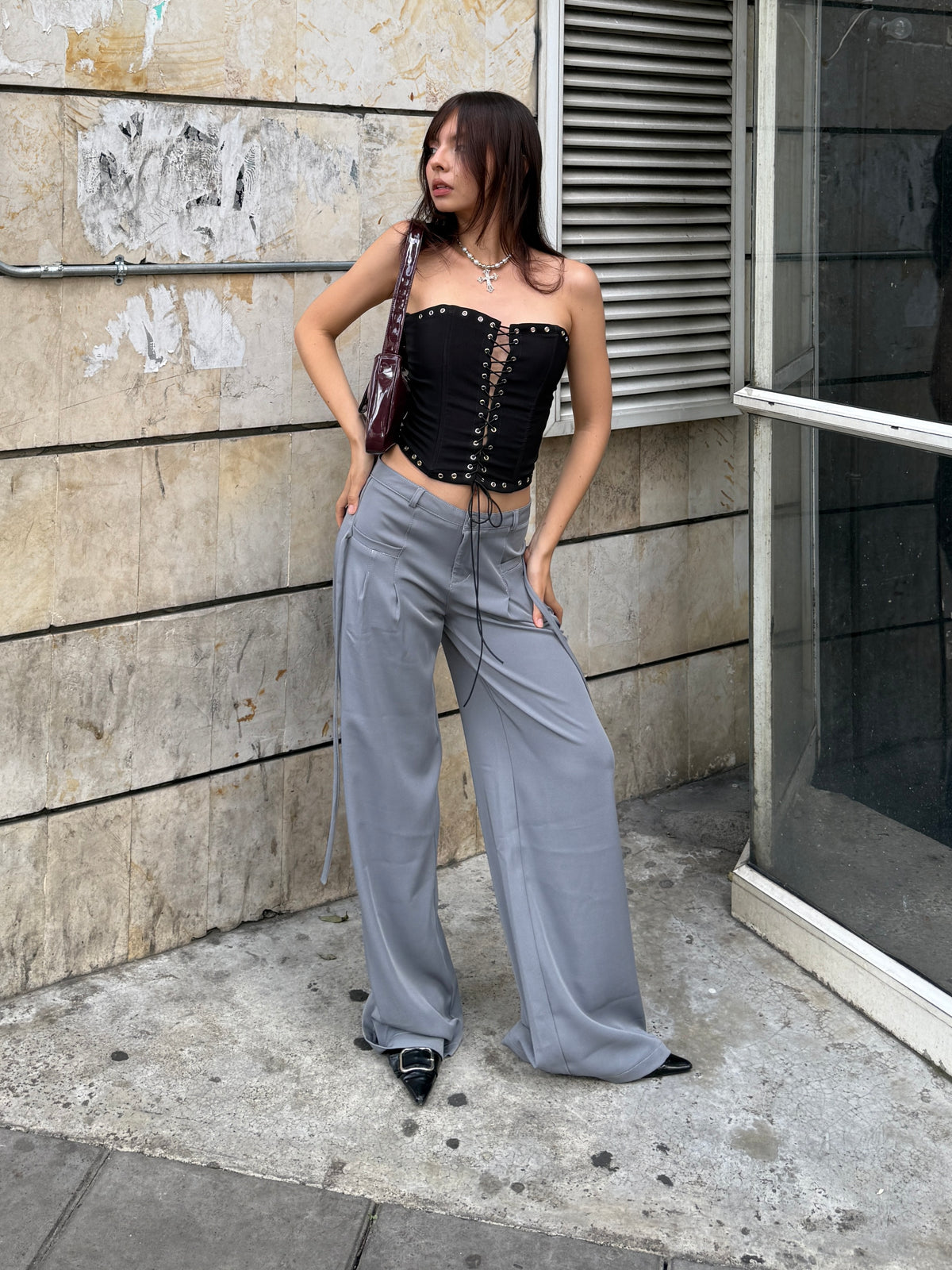 PANT LAZOS GRIS