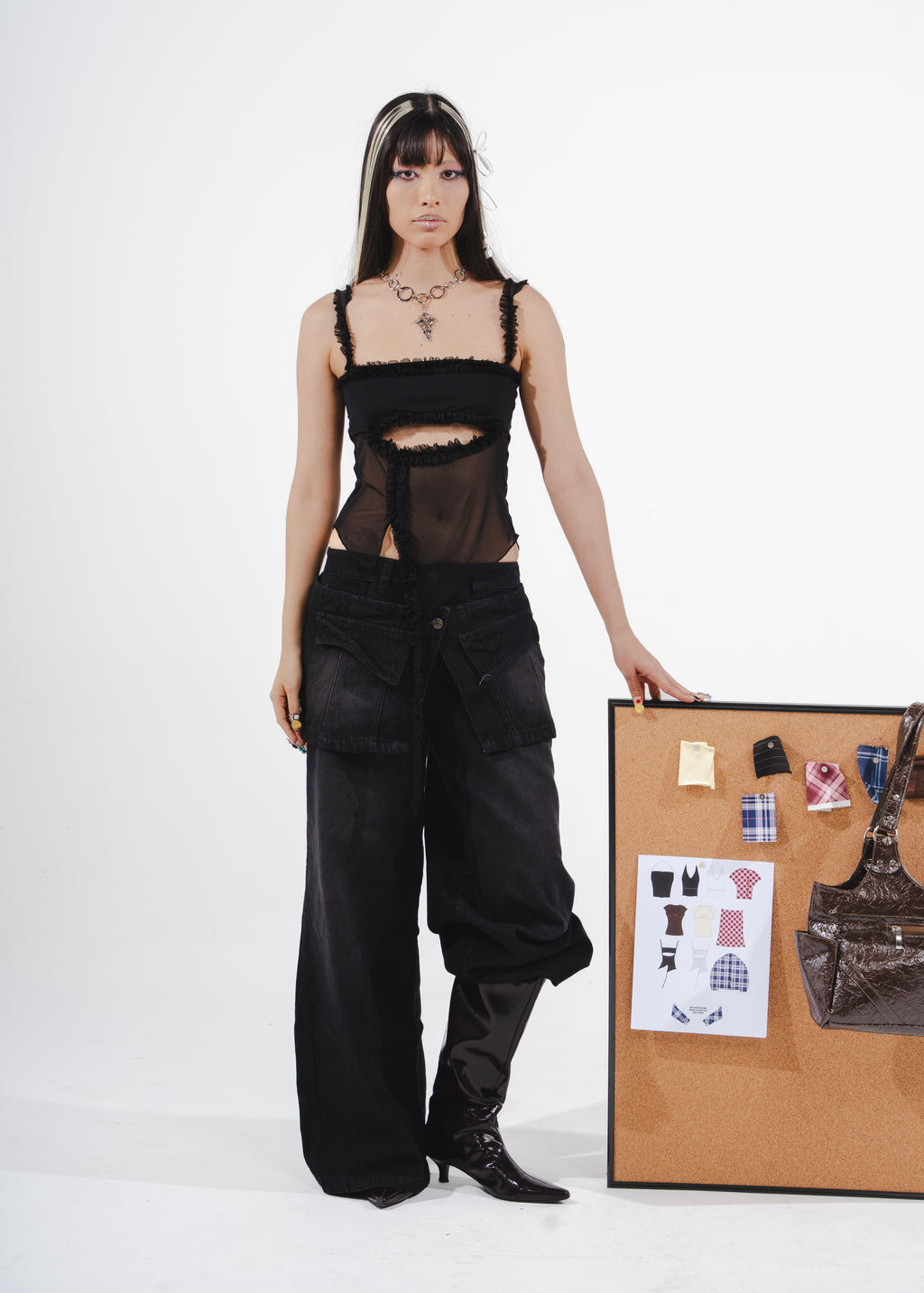 HEAVEN MESH TOP NEGRO