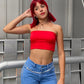 TOP STRAPLE ROJO XL