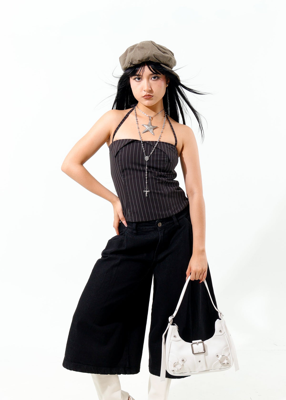 CHERI TOP NEGRO LINEAS