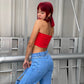 TOP STRAPLE ROJO XL