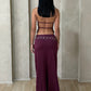 FALDA MIDI VINO TINTO
