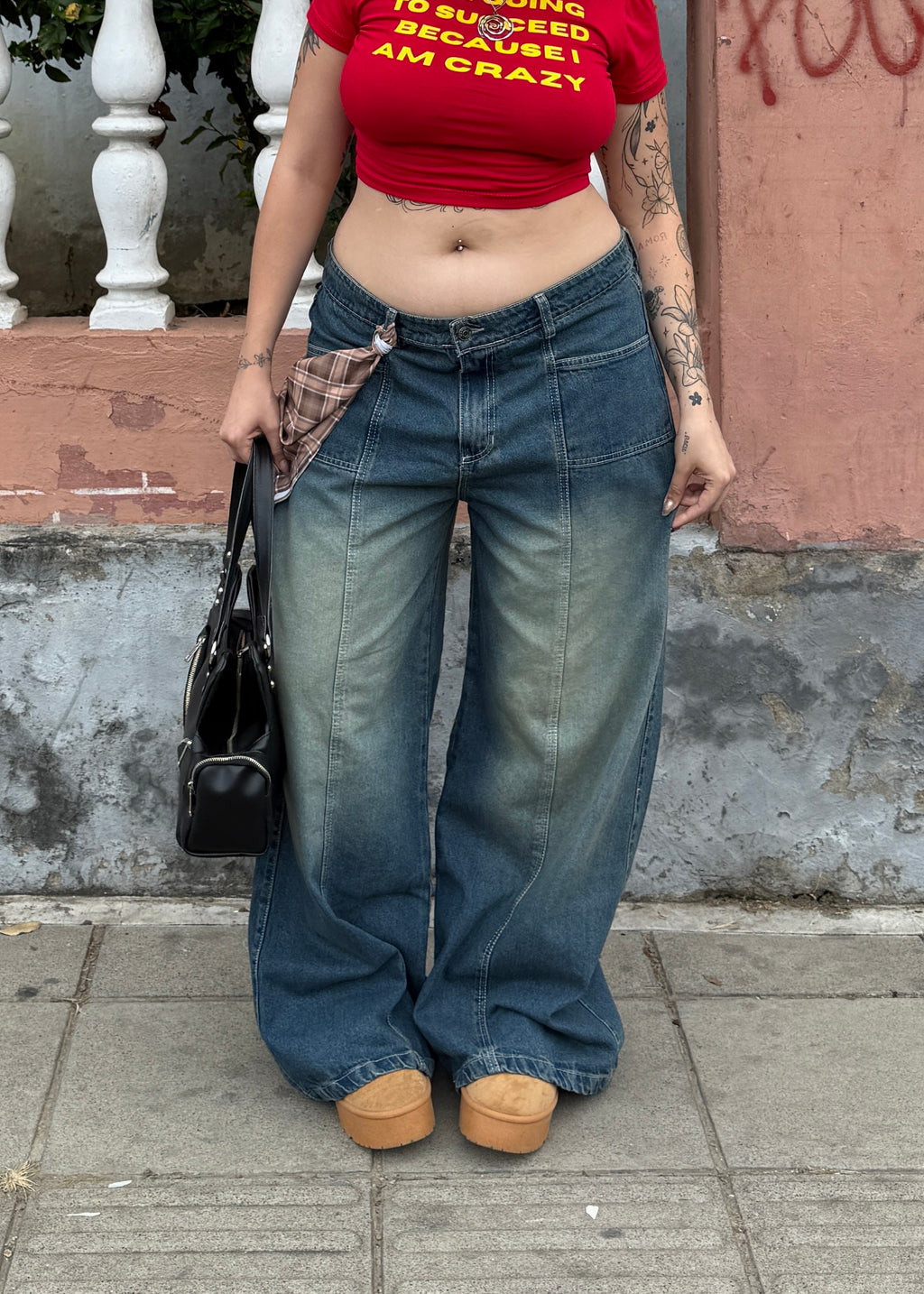 WASHED BLUE LOW RISE