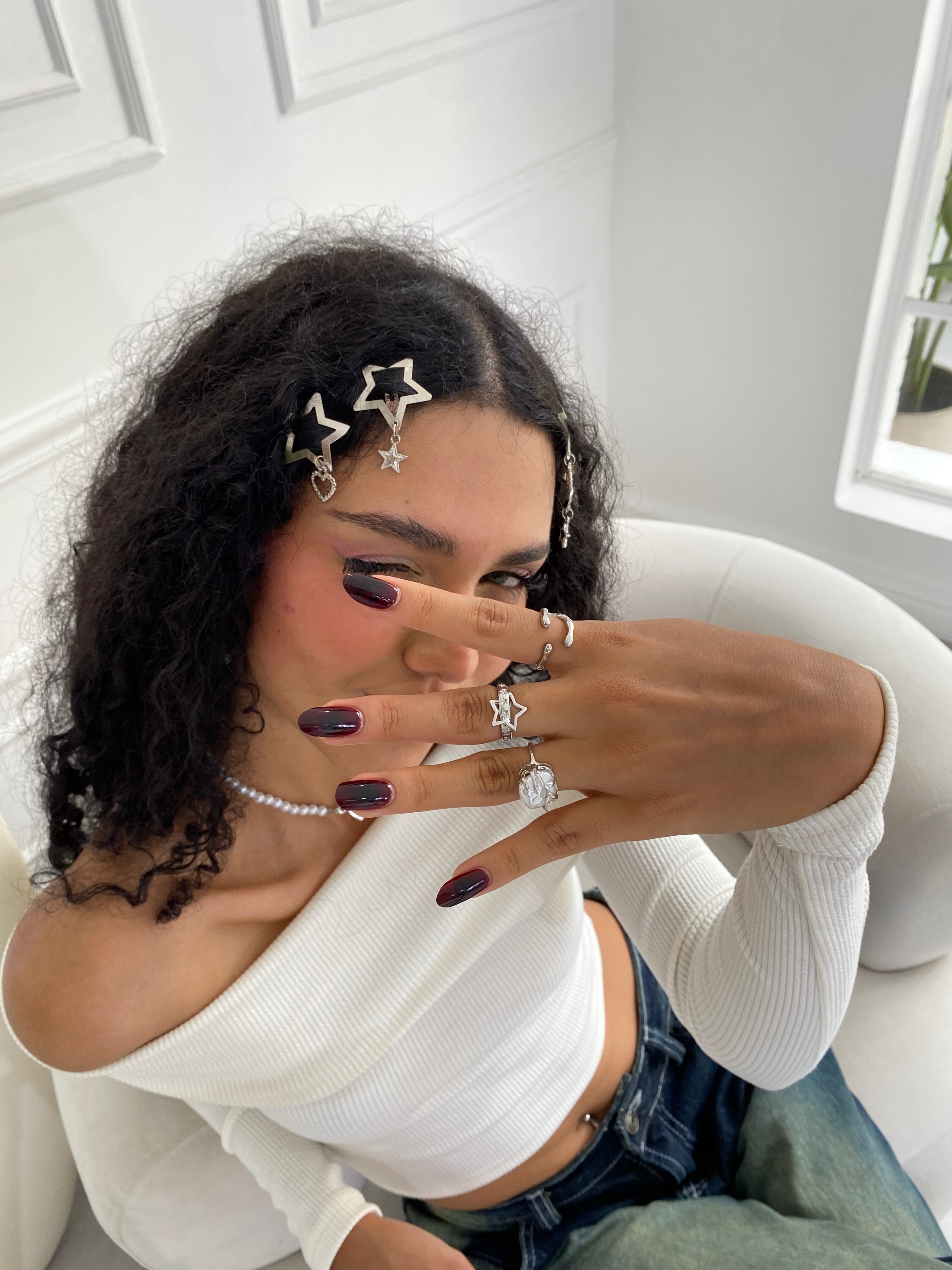 SET X4 PINZAS Estrella + dijes