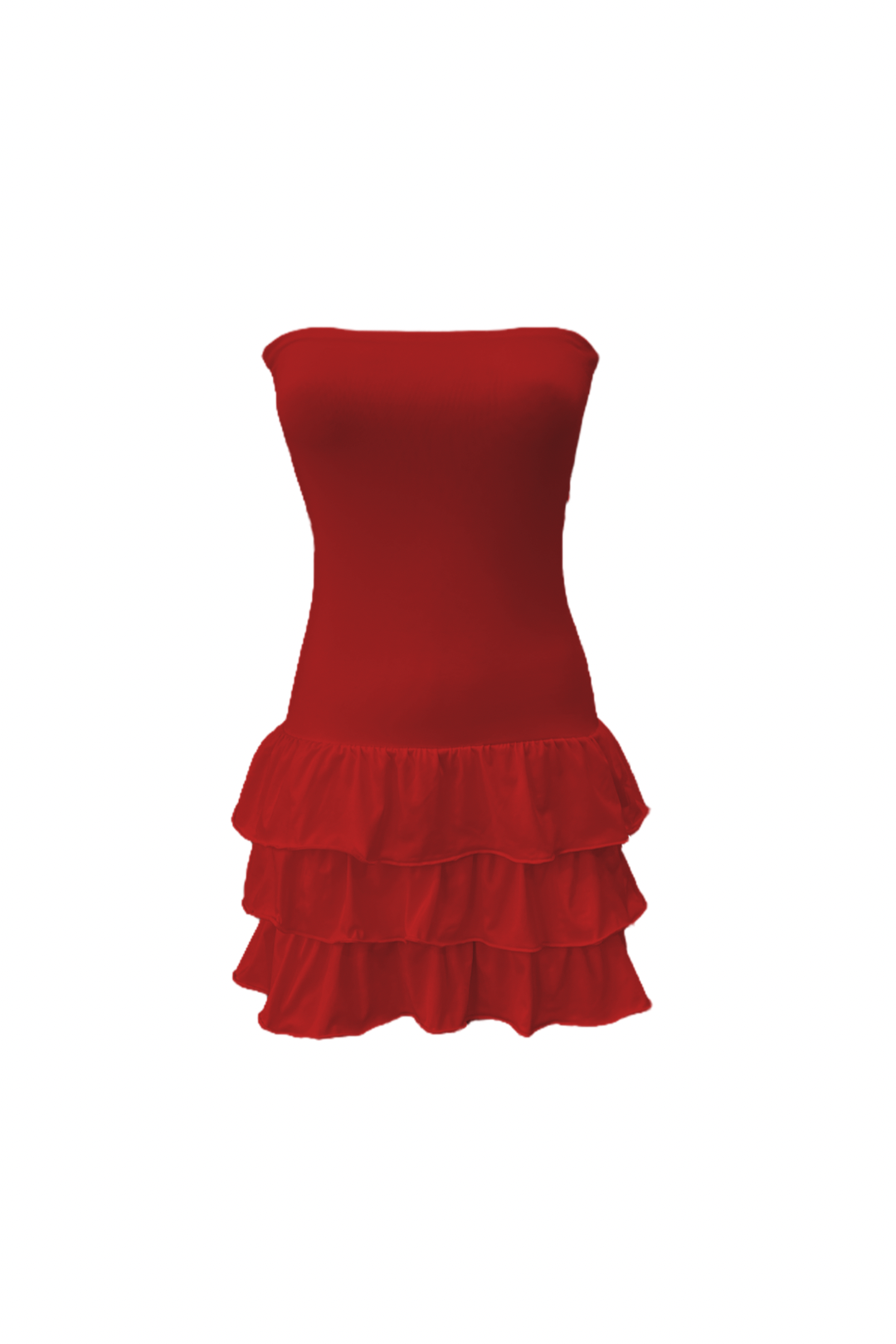 VESTIDO MINI GOLAS ROJO