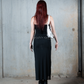 SWAN MIDI DRESS NEGRO