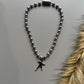 CHOKER ESFERAS DIJE ESTRELLA PLATEADA