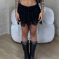 BLOOM MESH SKIRT NEGRO