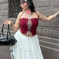 CHARMING CORSET VINO TINTO