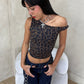 TOP ASIMÉTRICO ANIMAL PRINT