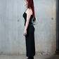 SWAN MIDI DRESS NEGRO