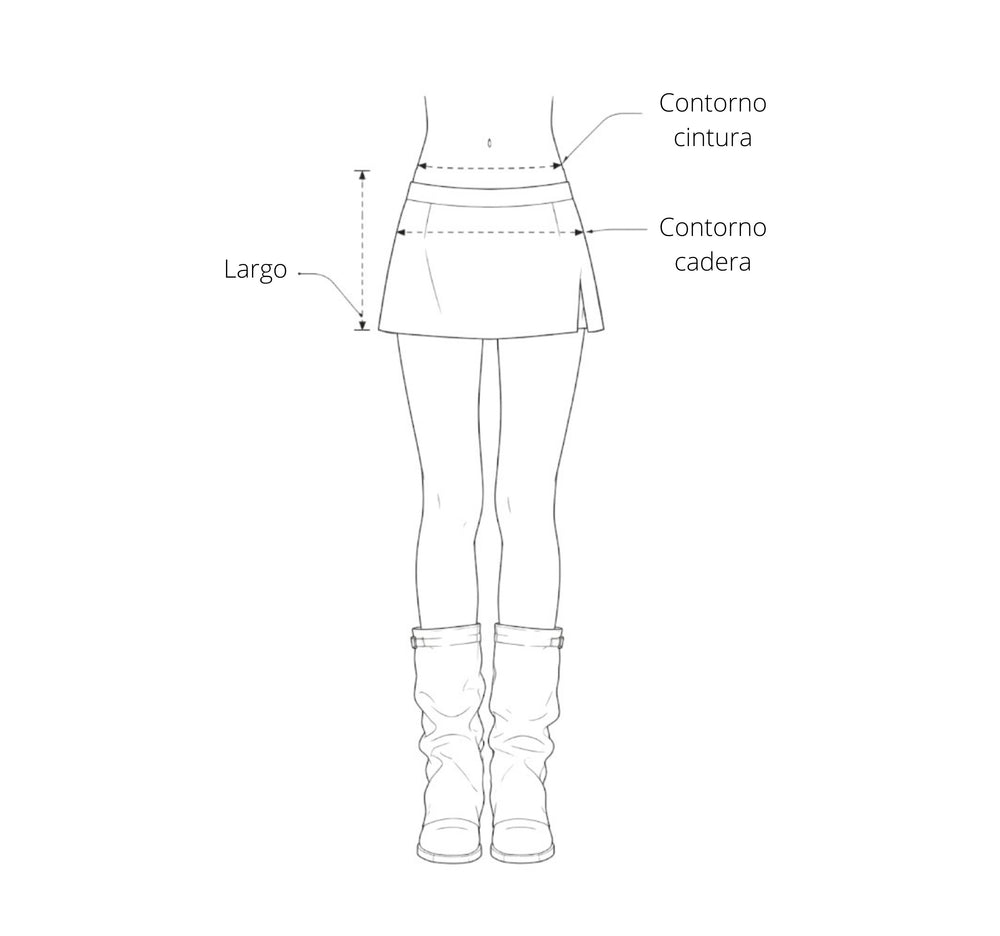 HAZY MINI SKIRT NEGRA - ¿Cómo elegir mi talla?