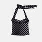TOP DRAPEADO POLKA DOTS NEGRO