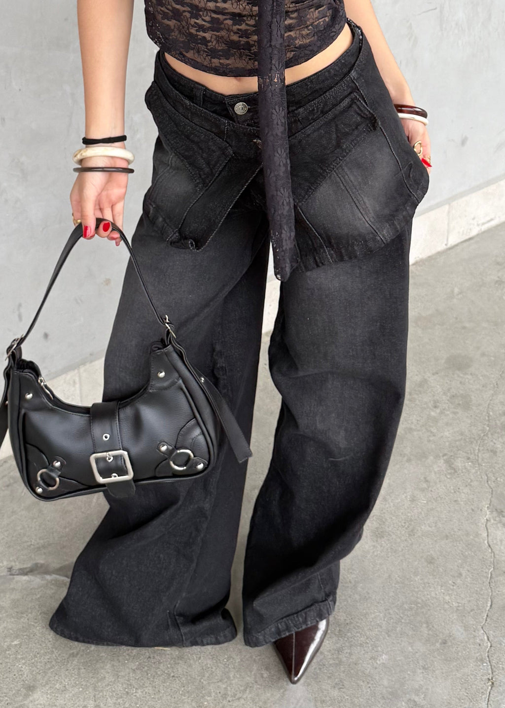 BURN JEAN FALDA NEGRO