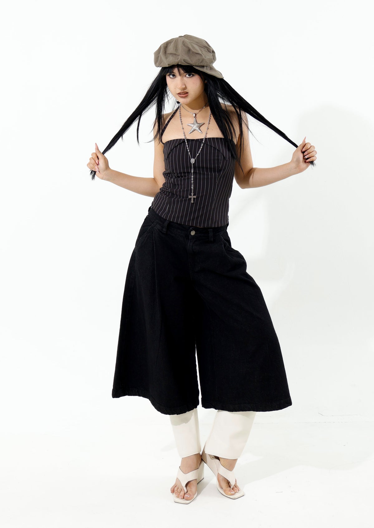CHERI TOP NEGRO LINEAS