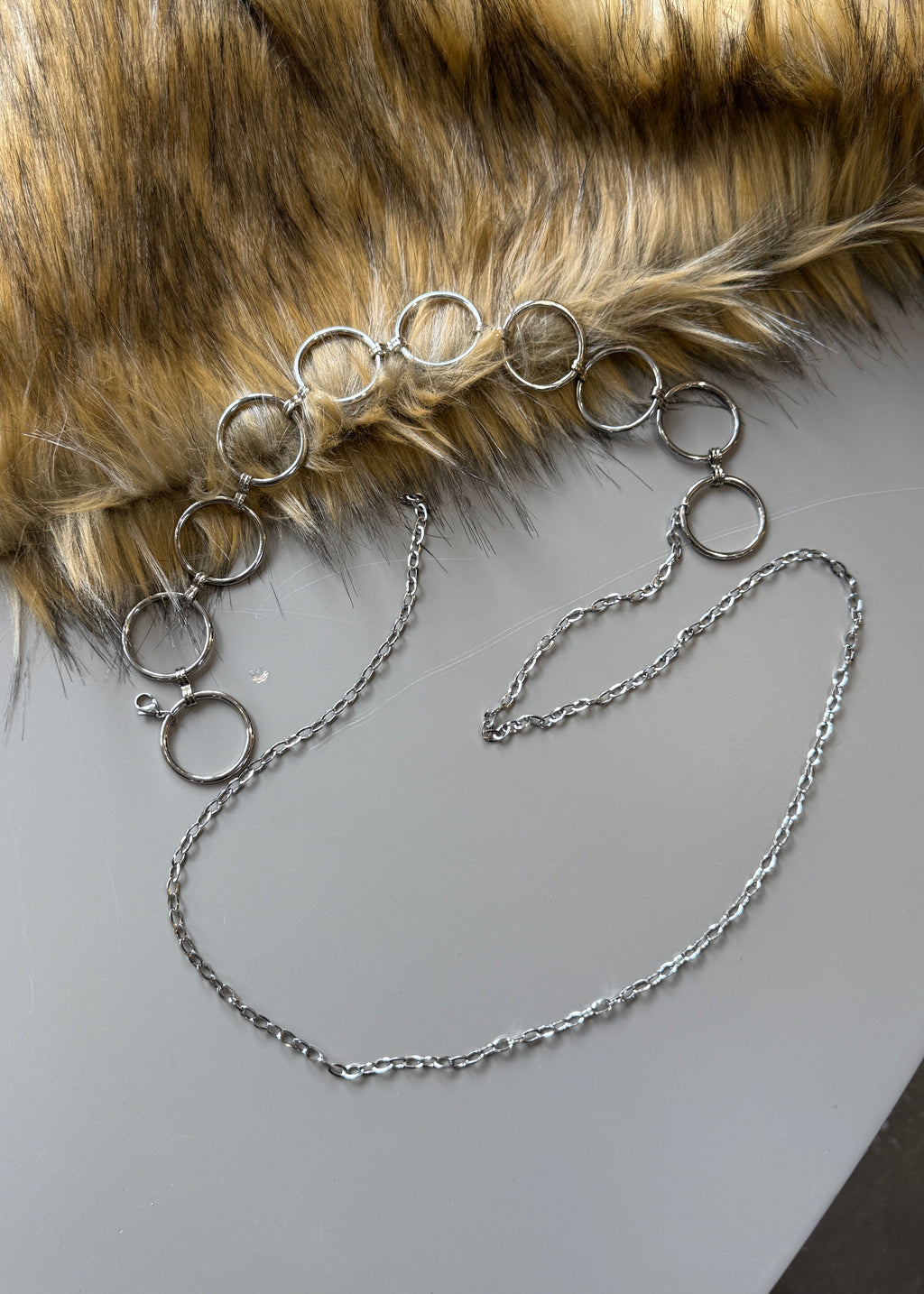 CINTURON DE AROS PLATEADO