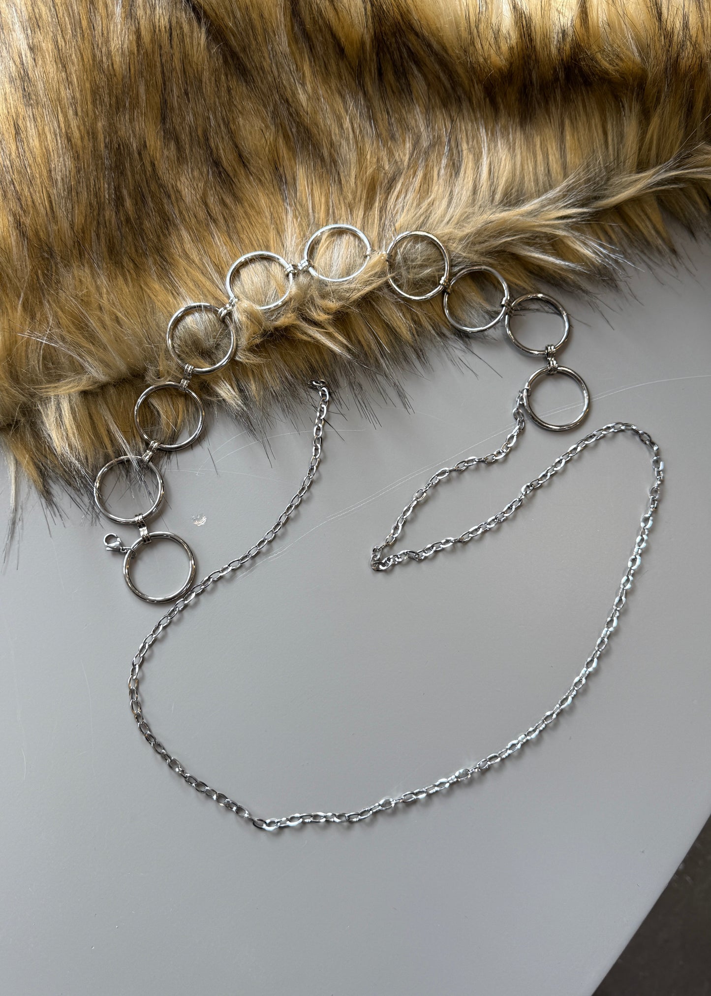 CINTURON DE AROS PLATEADO