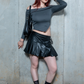 HARLEY MINI SKIRT CUERINA LOW RISE NEGRO