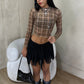 BLOOM MESH SKIRT NEGRO