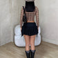BLOOM MESH SKIRT NEGRO