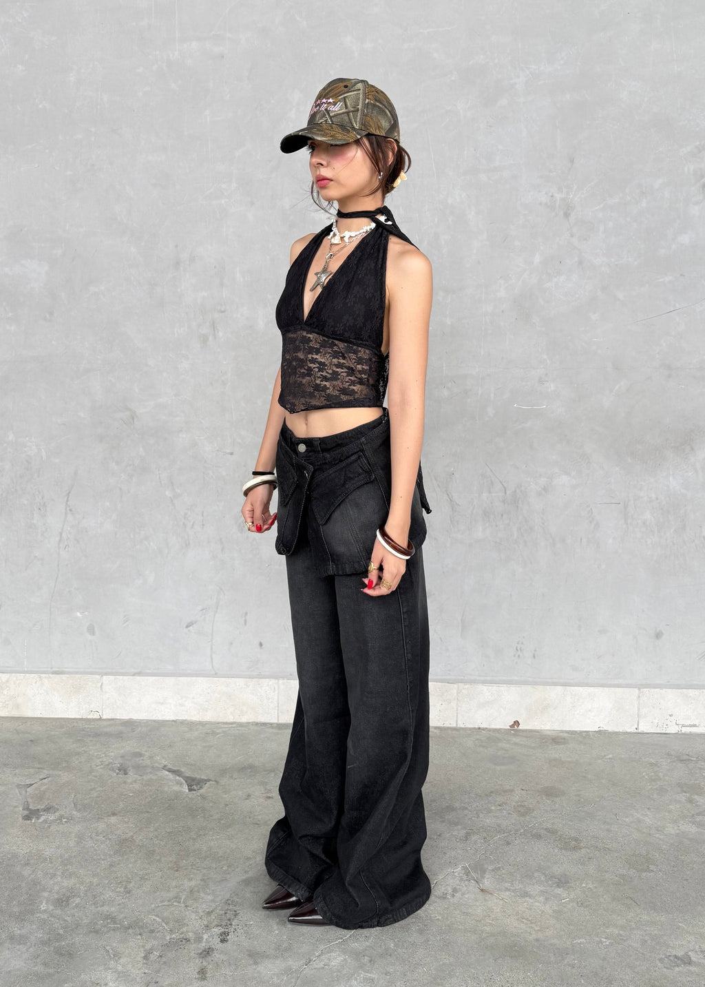 BURN JEAN FALDA NEGRO