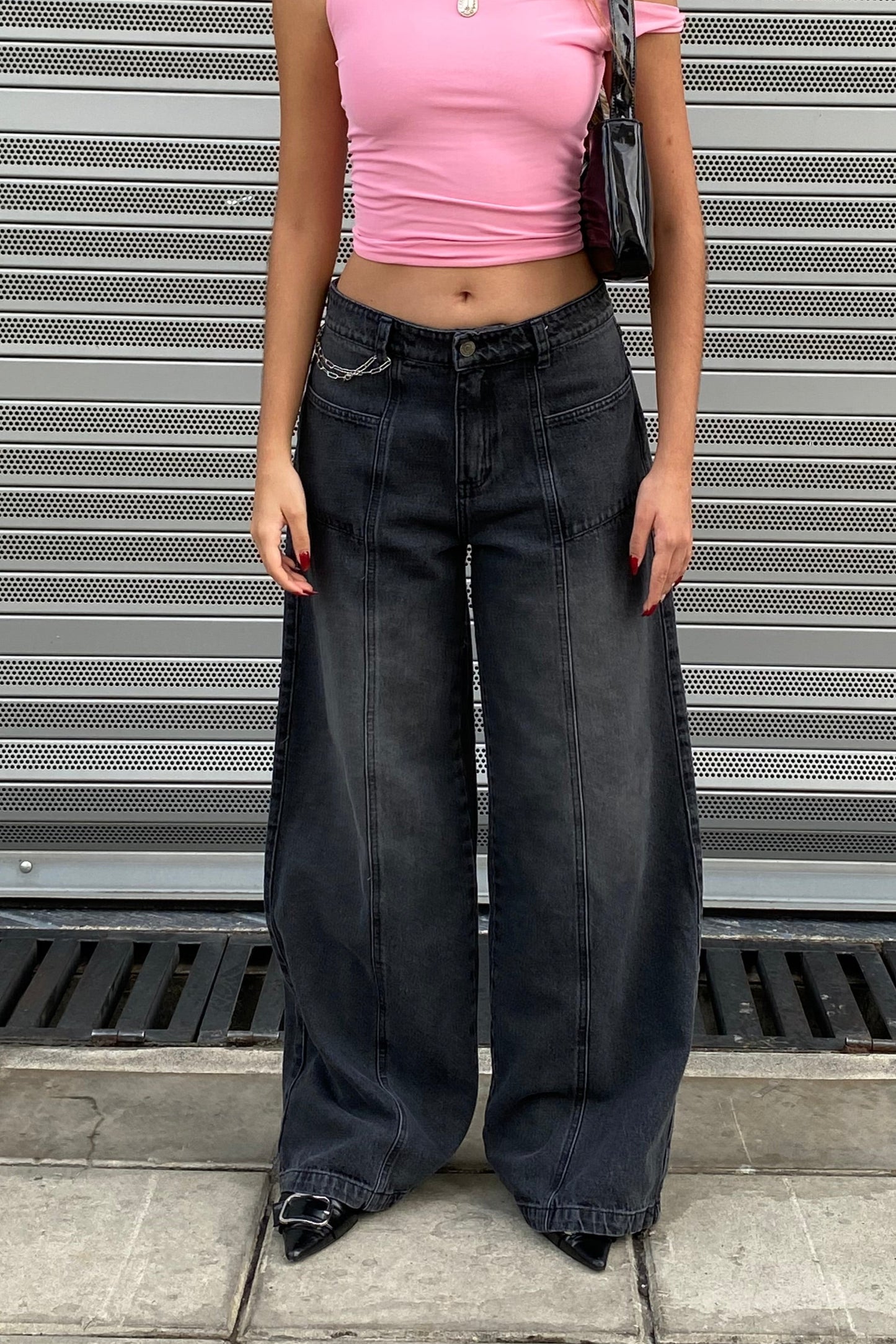 WASHED BLACK LOW RISE