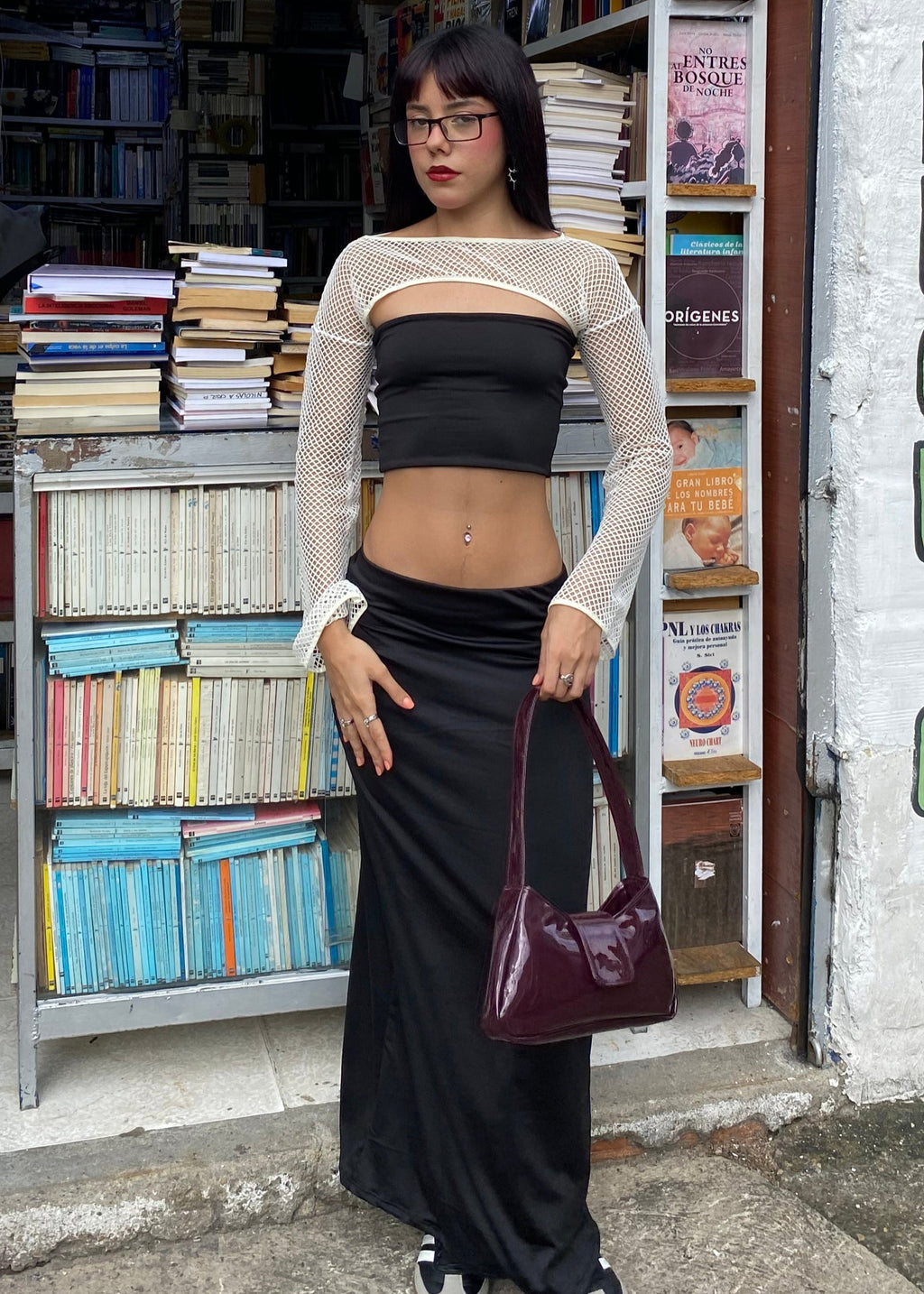 FALDA MIDI NEGRA