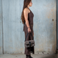SWAN MIDI DRESS MARRÓN