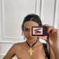 CHOKER MAXIMALISTA CRUZ DORADO