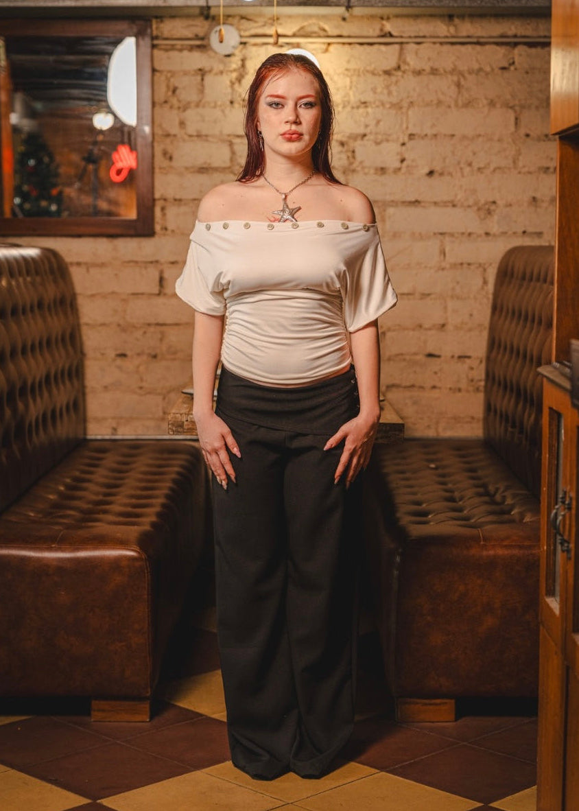 DIVINE TOP BLANCO MARFIL