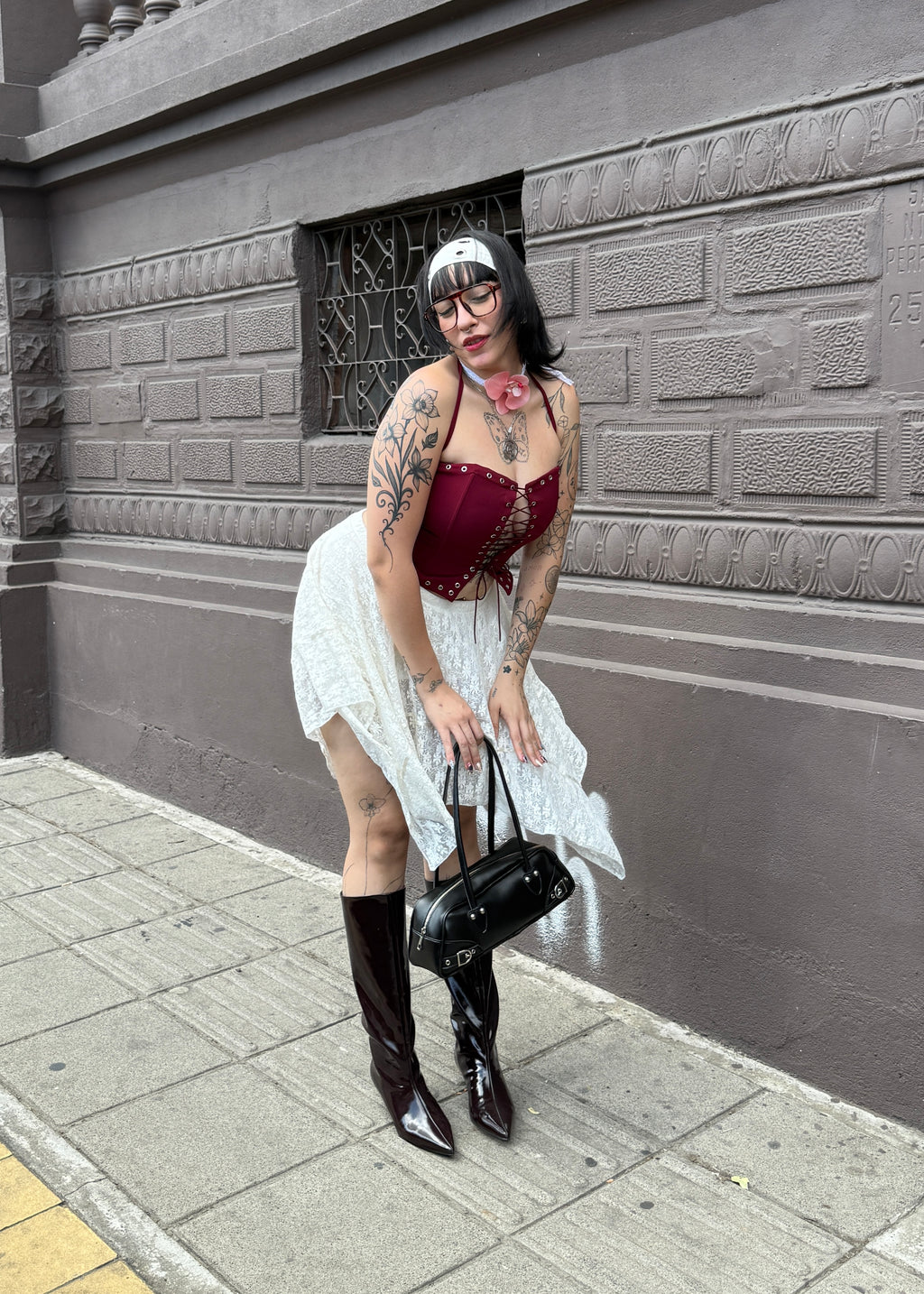 CHARMING CORSET VINO TINTO