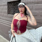 CHARMING CORSET VINO TINTO
