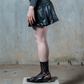 HARLEY MINI SKIRT CUERINA LOW RISE NEGRO