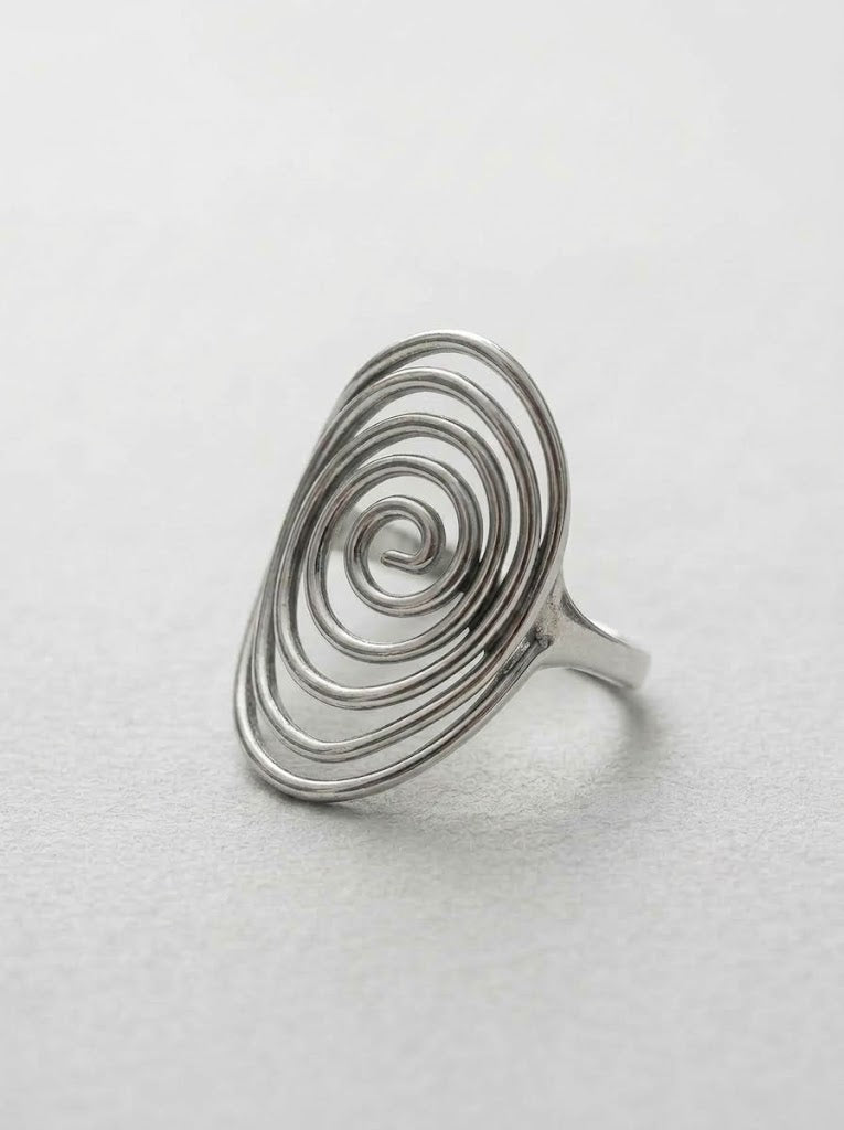 ANILLO ESPIRAL PLATEADO