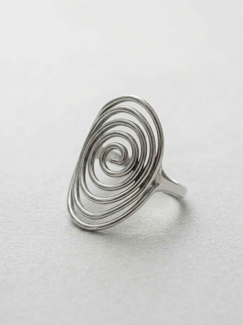 ANILLO ESPIRAL PLATEADO