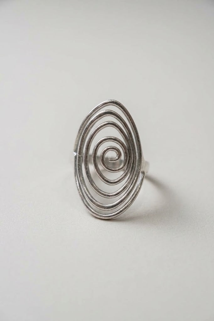 ANILLO ESPIRAL PLATEADO