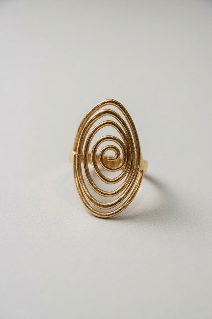 ANILLO ESPIRAL DORADO