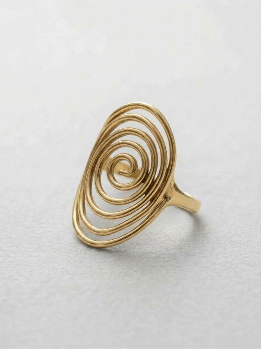 ANILLO ESPIRAL DORADO