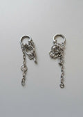 ARETES GRUNGE PLATEADO