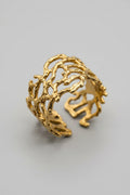 ANILLO CORAL DORADO