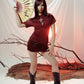 NARA MINI DRESS VINO TINTO