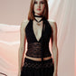 BLOSSOM LACE TOP NEGRO