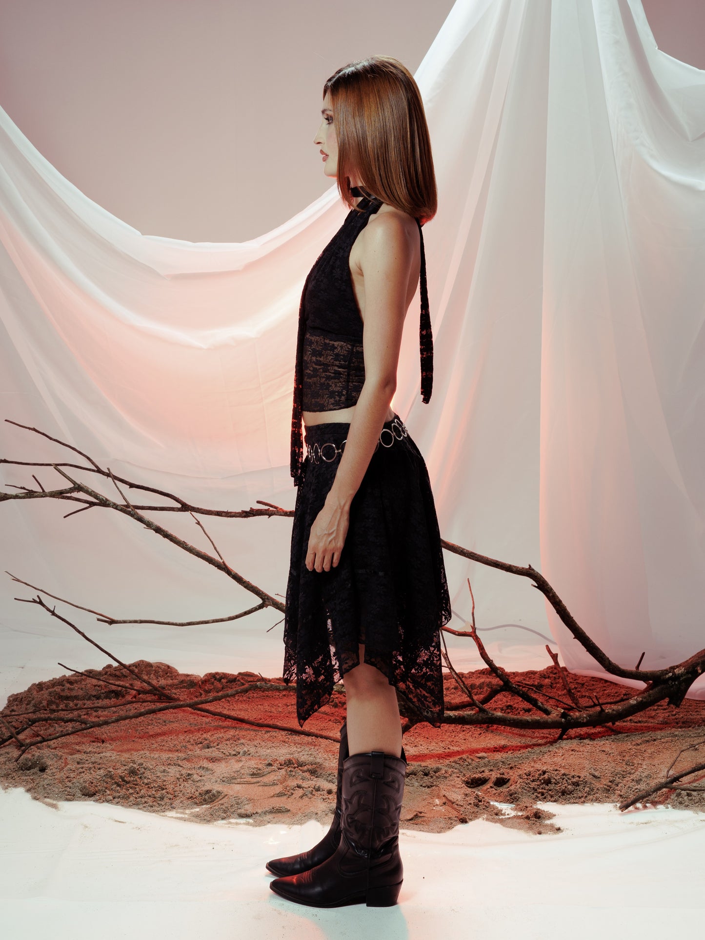 BLOSSOM SKIRT NEGRA