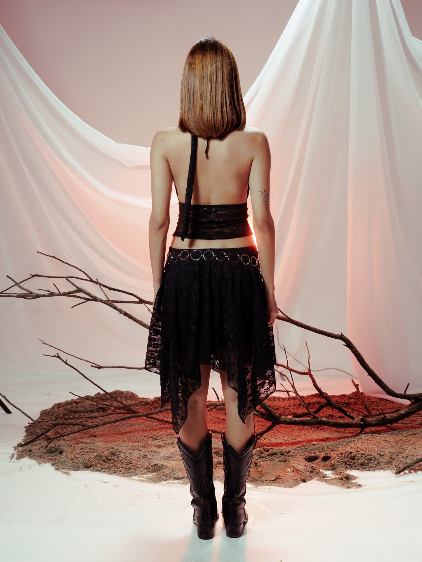 BLOSSOM SKIRT NEGRA