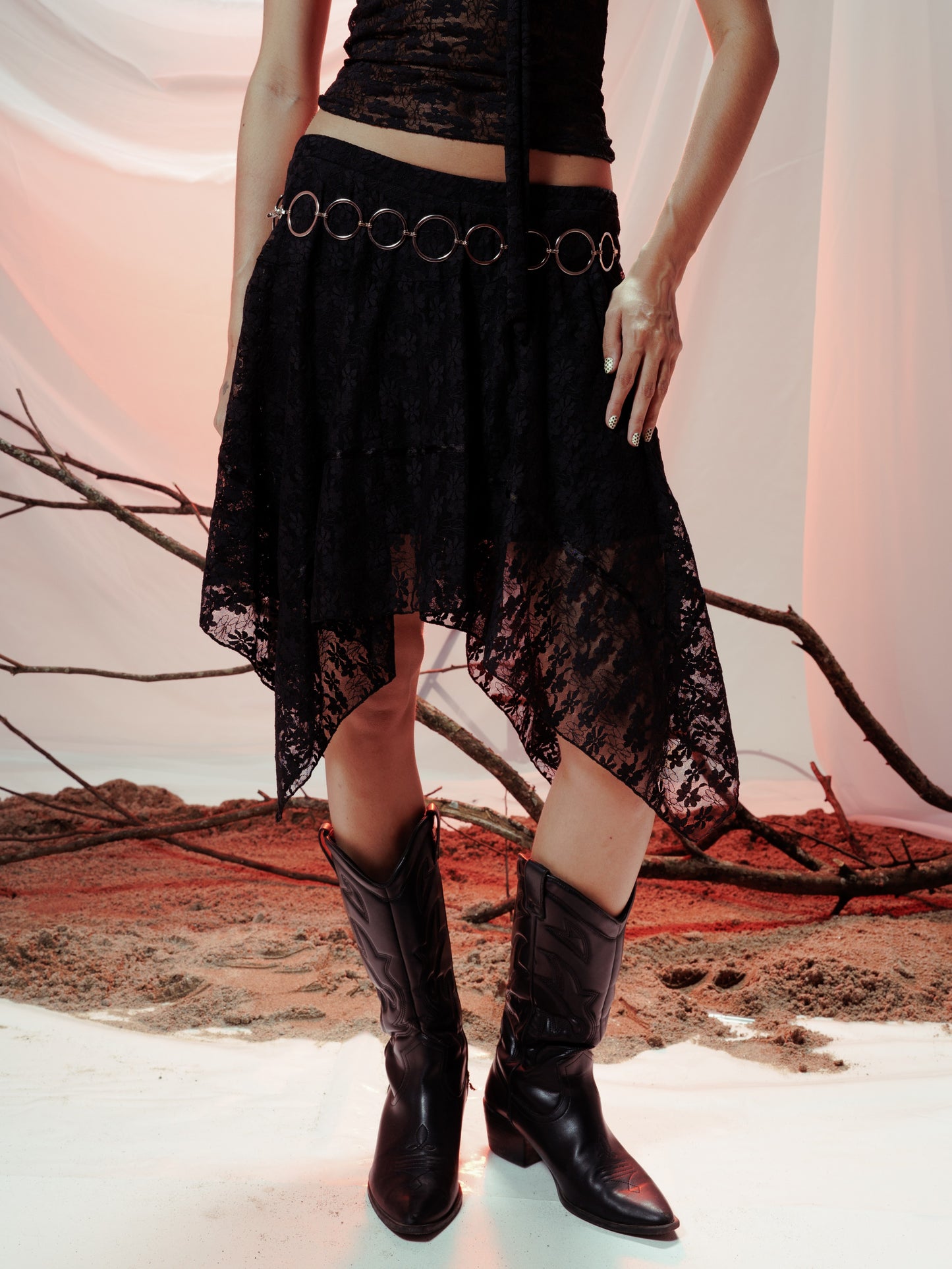 BLOSSOM SKIRT NEGRA