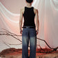 MANVA CLUB LONG TANK TOP NEGRO