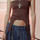SIREN TOP MARRON