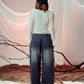ZENDRA RUFFLE TOP BLANCO MARFIL