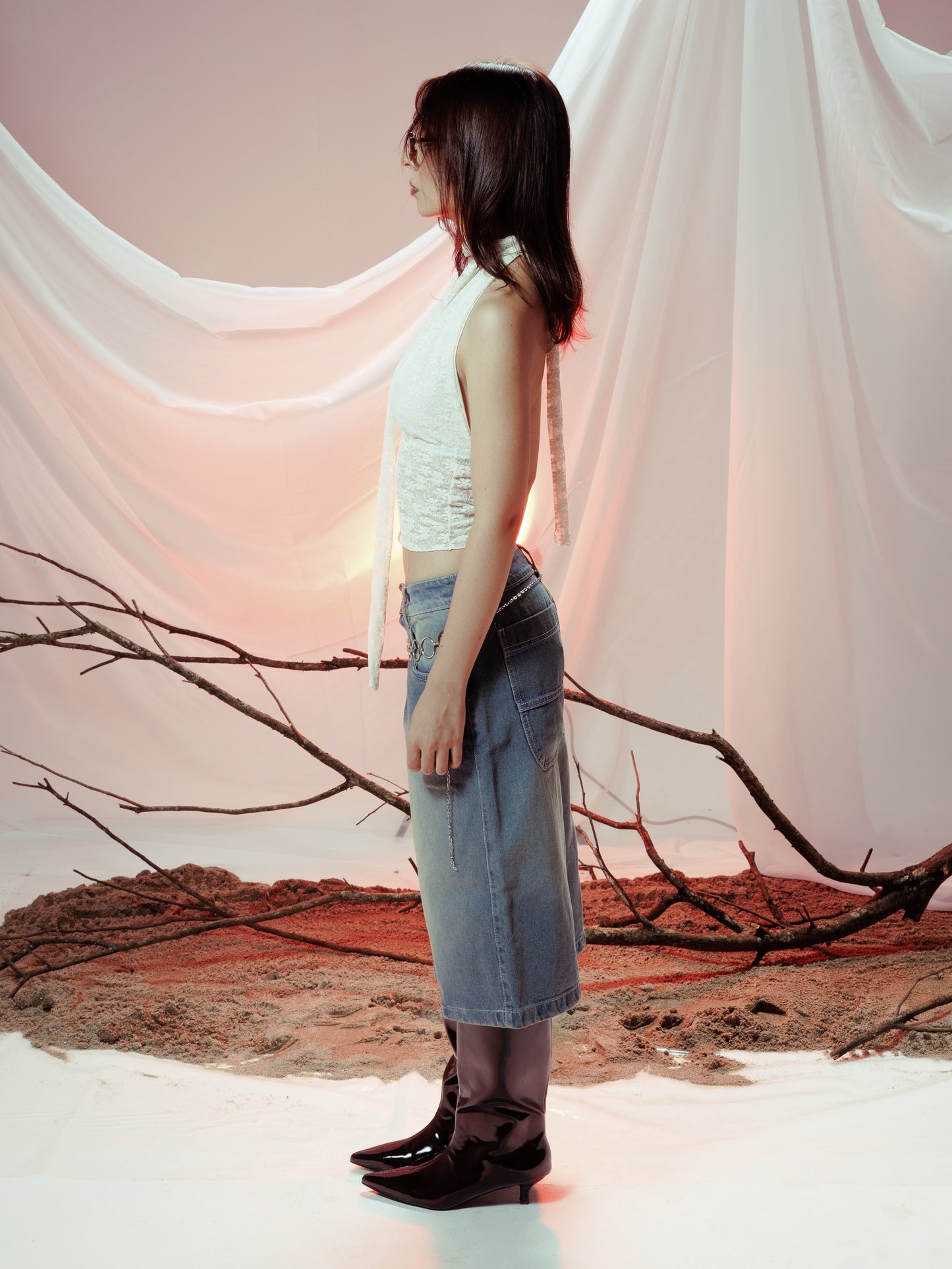 BLOSSOM LACE TOP BLANCO MARFIL